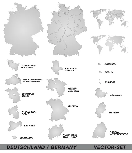 Карта Германии — стоковый вектор