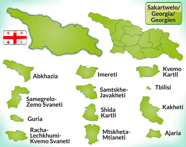 Карта Грузии — стоковый вектор