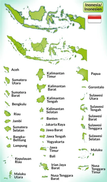 Mapa da indonésia —  Vetores de Stock