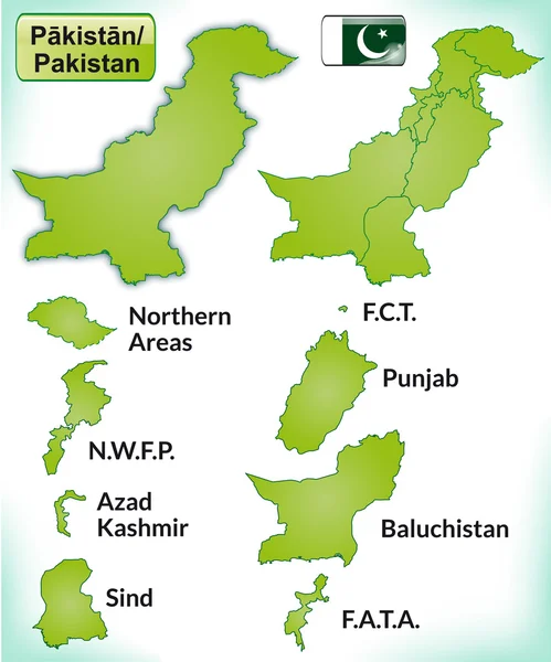 パキスタンの地図 — ストックベクタ