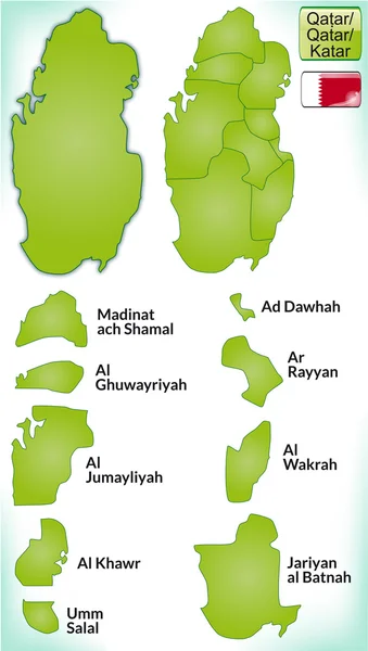 卡塔尔的地图 — 图库矢量图片