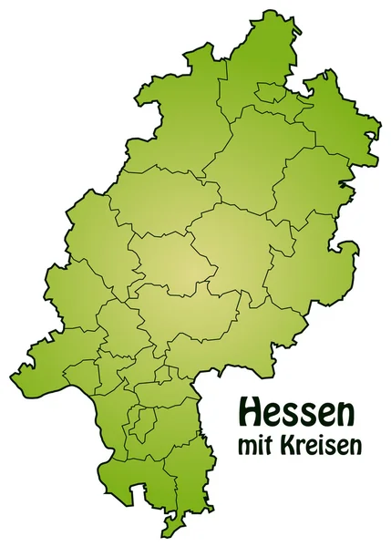 Karta över Hessen — Stock vektor