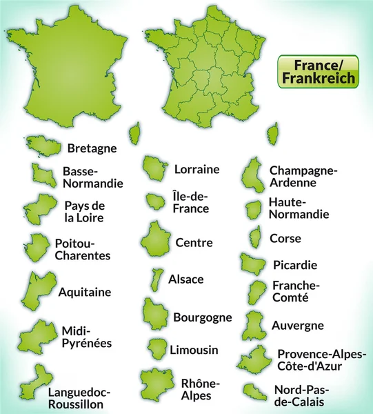 Mapa de Francia — Archivo Imágenes Vectoriales