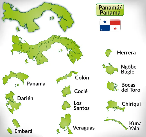 Mapa online de Panamá — Archivo Imágenes Vectoriales