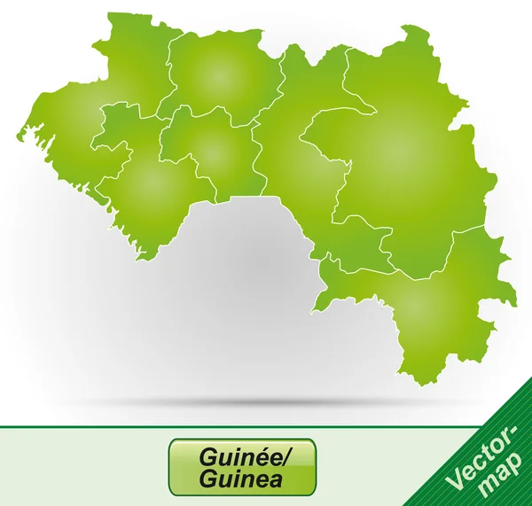 Mapa online de Guinea — Vector de stock