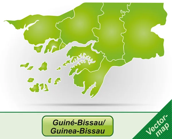 Mapa Guineje Bissau — Stockový vektor