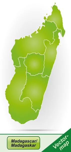 Mapa z Madagaskaru — Stockový vektor