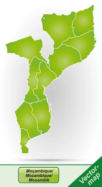 Kaart van mozambique — Stockvector