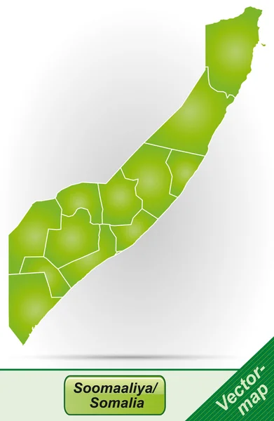 索马里的地图 — 图库矢量图片