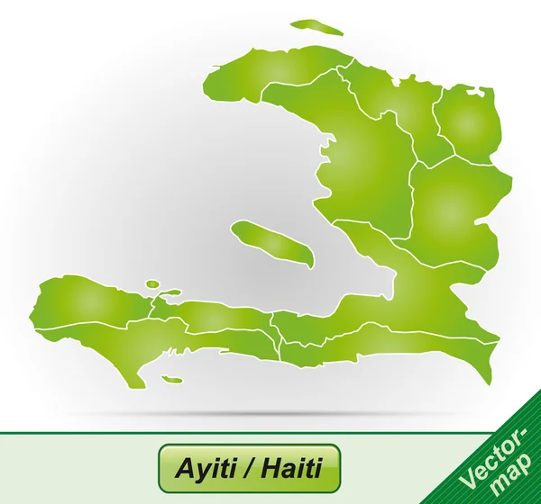 Mapa z haiti — Wektor stockowy