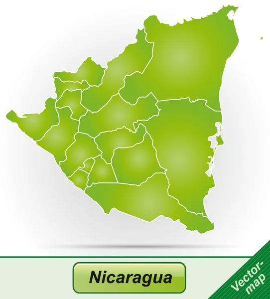 El mapa de Nicaragua — Archivo Imágenes Vectoriales