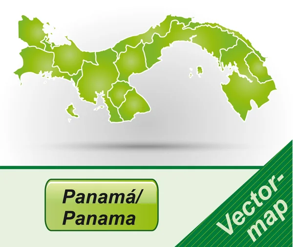 Mapa online de Panamá — Vector de stock