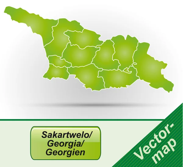 Mapa Gruzie — Stockový vektor