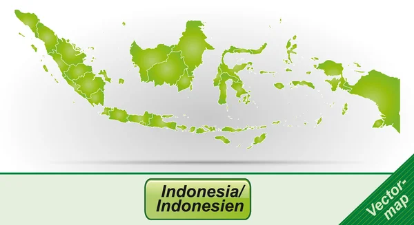 Mapa indonezji — Wektor stockowy