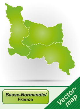 aşağı Normandiya Haritası