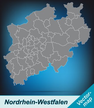 Map of North Rhine-Westphalia clipart