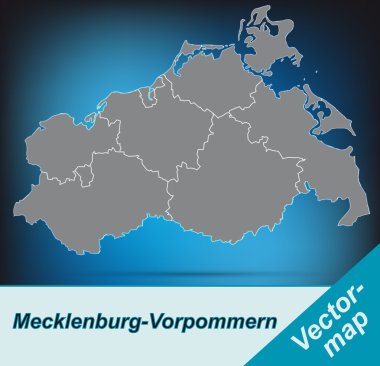 Mecklenburg-Batı Pomerania haritası