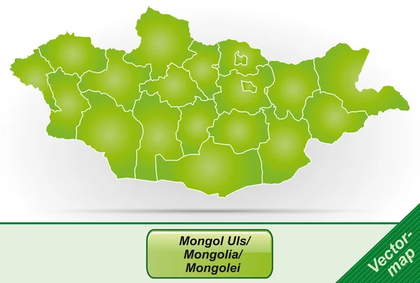 Mapa online de Mongolia — Archivo Imágenes Vectoriales