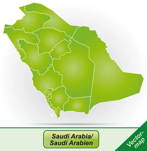 La mappa di Arabia Saudita — Vettoriale Stock