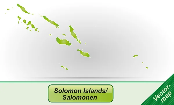 Karte der salomonischen Inseln — Stockvektor