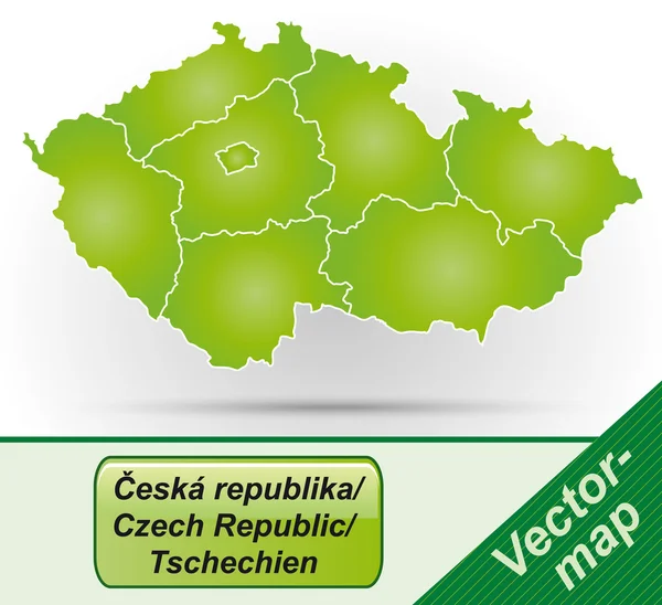 Çek Cumhuriyeti haritası — Stok Vektör