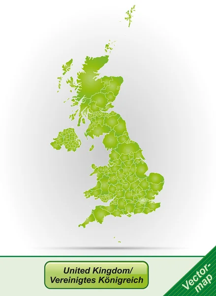 Map of England — Stock Vector