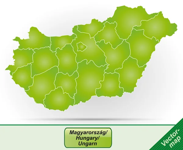 Map of Hungary — Stock Vector