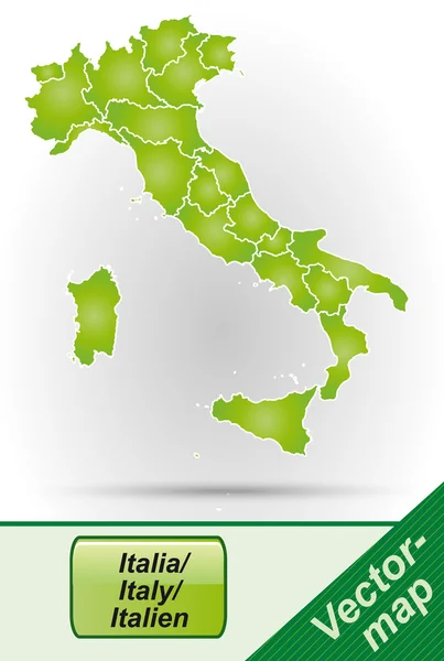 La mappa di Italia — Vettoriale Stock