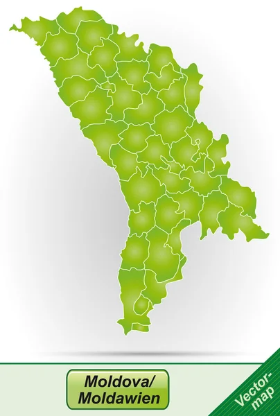 Carte de la Moldavie — Image vectorielle