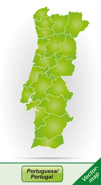 Mapa de Portugal — Vetor de Stock