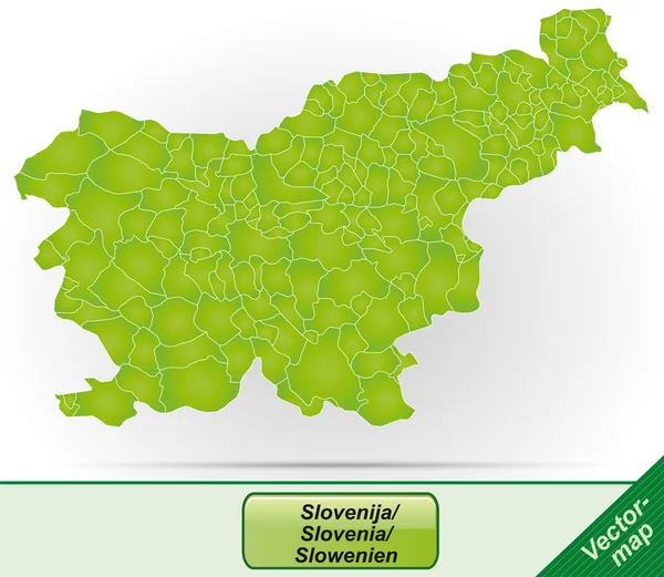 Mapa da Eslovénia — Vetor de Stock