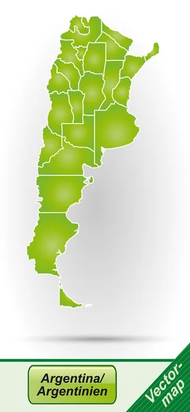 Mapa da Argentina — Vetor de Stock