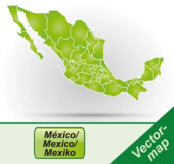 Mapa online de México — Archivo Imágenes Vectoriales