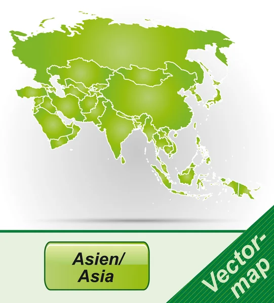 Mapa online de Asia — Vector de stock