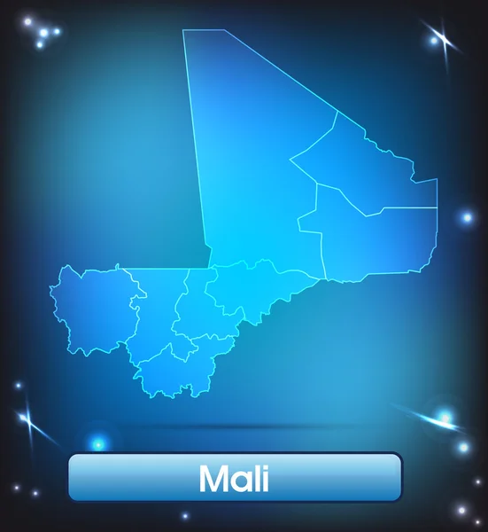 Карта Мали — стоковый вектор