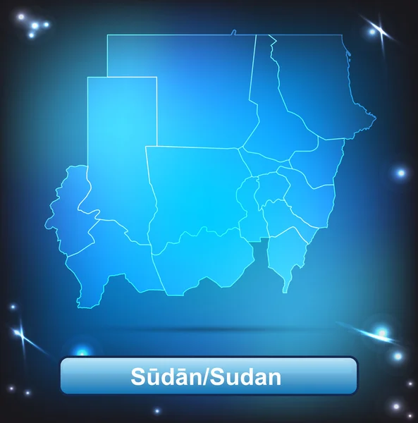 Karta över sudan — Stock vektor