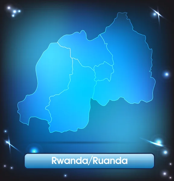 Карта Руанды — стоковый вектор