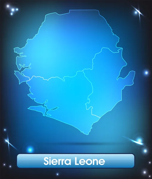 Mapa Sierry Leone — Stockový vektor