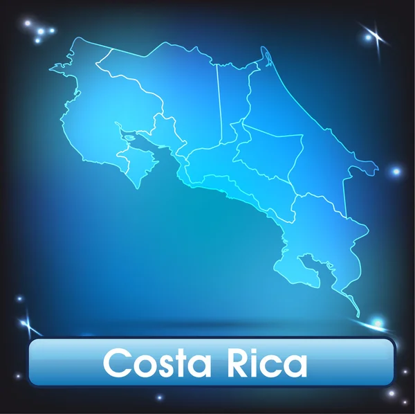 Mapa de Costa Rica — Vector de stock