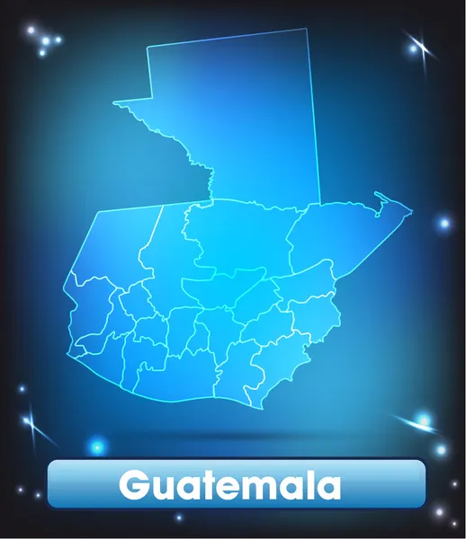 El mapa de Guatemala — Archivo Imágenes Vectoriales