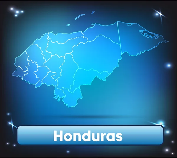 Mapa honduras — Wektor stockowy