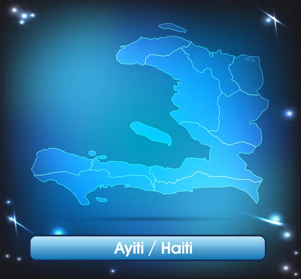 Karta över haiti — Stock vektor