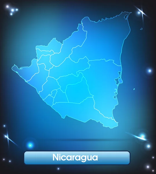 El mapa de Nicaragua — Archivo Imágenes Vectoriales