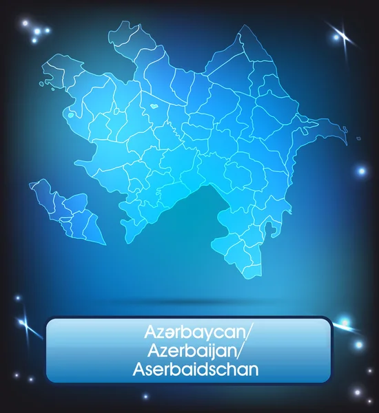 Map of Azerbaijan — Stock Vector