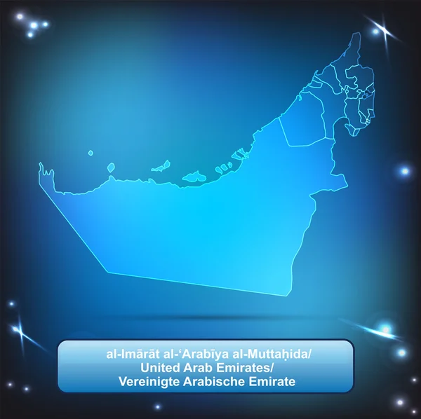 Mapa Zjednoczone Emiraty Arabskie — Wektor stockowy