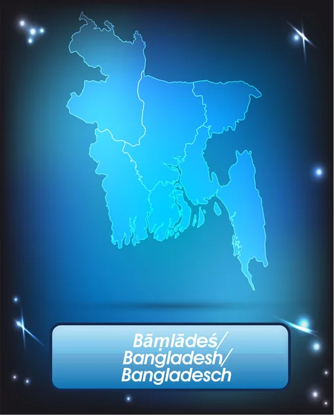 バングラデシュの地図 — ストックベクタ