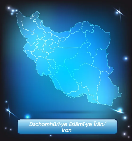 El mapa de Irán — Archivo Imágenes Vectoriales