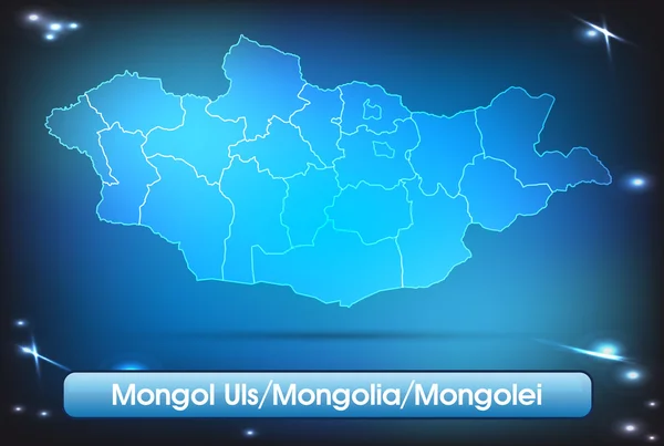 Karte der Mongolei — Stockvektor