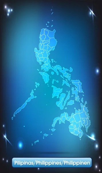菲律宾的地图 — 图库矢量图片