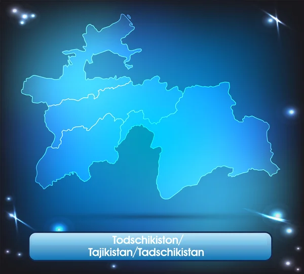 El mapa de Tayikistán — Vector de stock